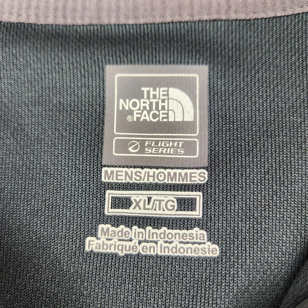 The North Face Flight Series Mens XL Quarter Zip Pullover Blue Gray Waffle Knit